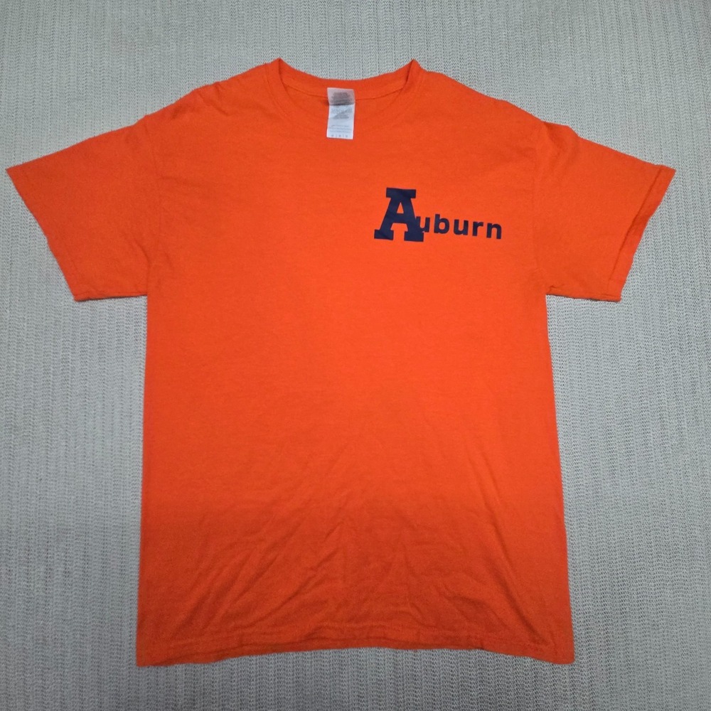 Auburn Tigers Shirt Mens Medium Orange Short Sleeve AU War Eagle SEC Football